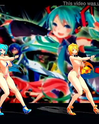 two half-naked girls dance and sing in Japanese