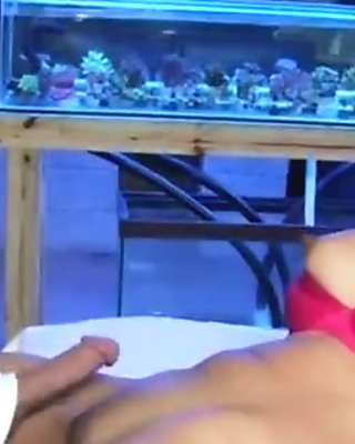 Lusty mommy gets her precious sex hole nailed on the table