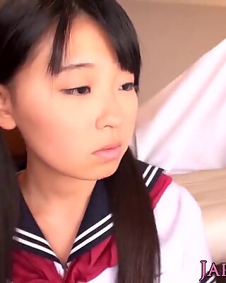 Asian petite schoolgirl fucked in tight pussy